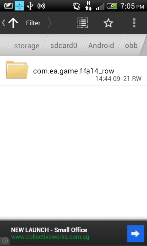 Transfer the fifa 14 game (apk file) into any folder in your phone ...